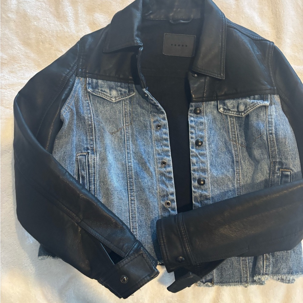 Blank NYC Black and Blue Jean Jacket